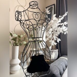 VTG Nordstrom Deep Purple Velvet Pouchette Cocktail Chain Purse